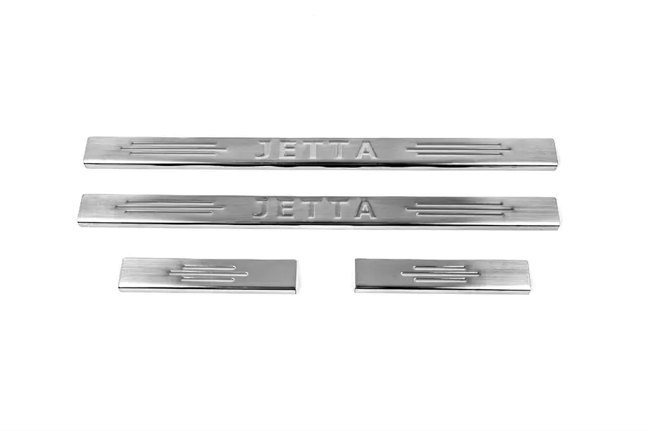 Volkswagen Jetta 2006–2011 Carmos V2 instaplijsten (4 stuks, RVS) Foto 2