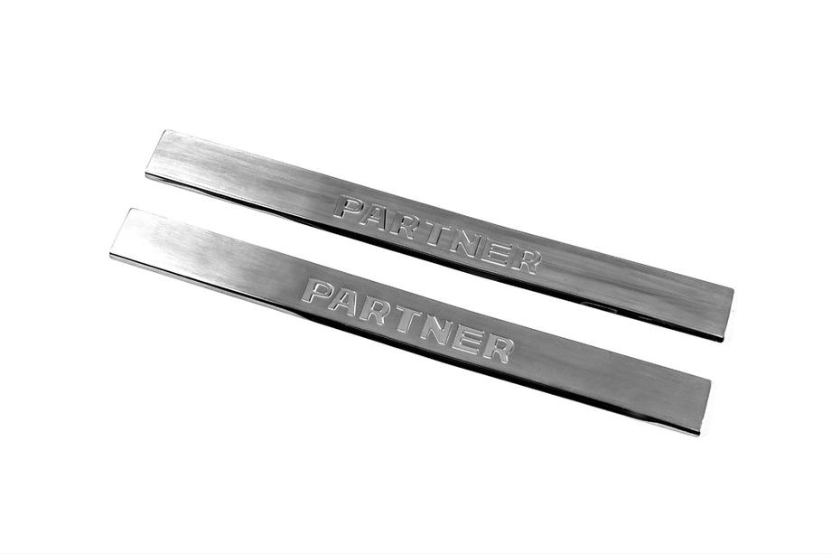 Peugeot Partner 1996–2008 Dorpellijsten V2 (Carmos, 2 stuks, staal) Image