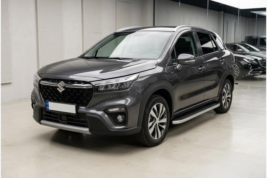 Suzuki SX4 S-Cross 2021– Side steps Tayga Grey (2 stuks, aluminium) Image
