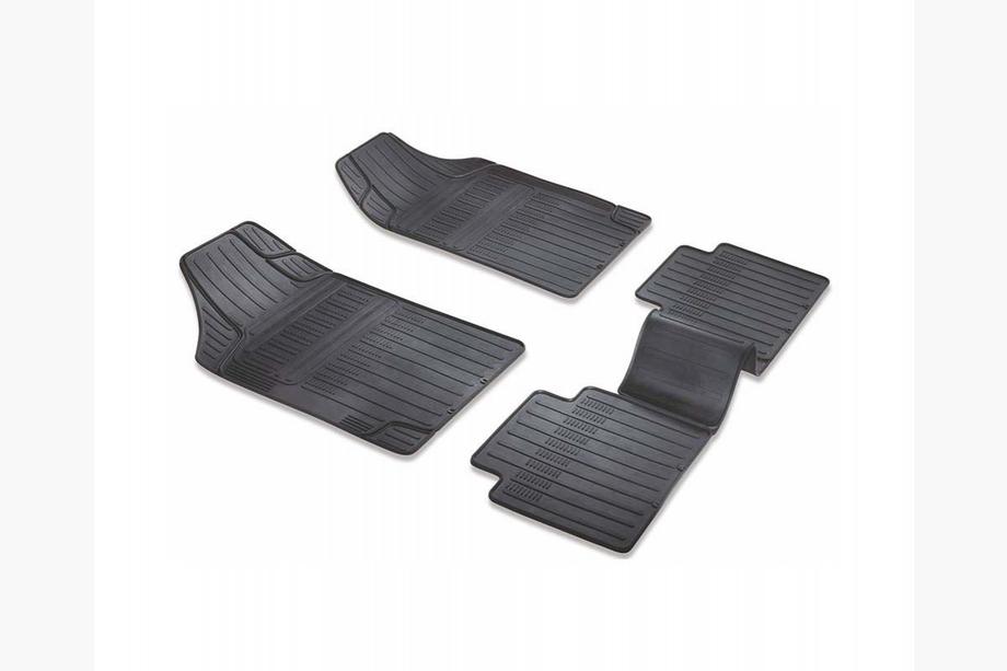 Universele rubberen automatten voor interieur (set van 4 stuks, PUFI LINE, zwart) Image