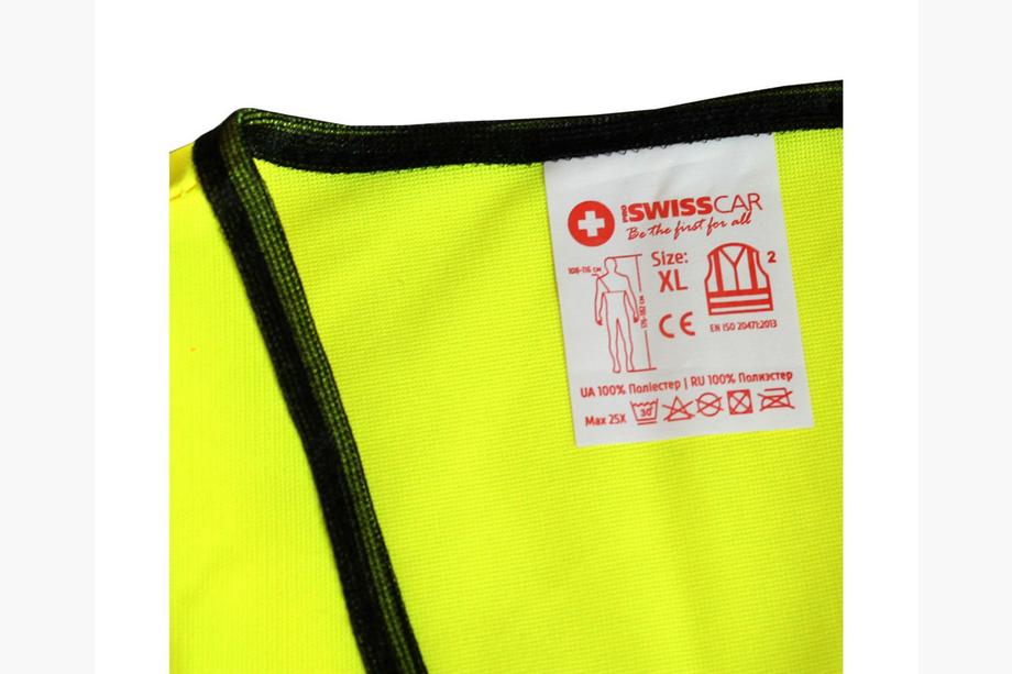 Veiligheidsvest XL geel WV-007 PROSWISSCAR Foto 2