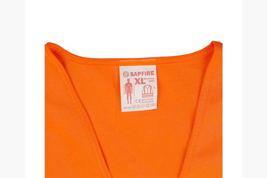 Veiligheidsvest XL oranje SH-028 SAPFIRE Foto 5