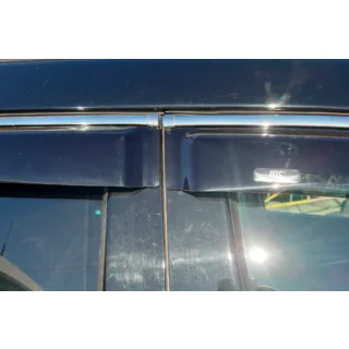 Raamdeflectoren met chroomstrip (set van 4, HIC) Infiniti FX 2008–2012 foto 3