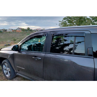 Raamdeflectoren (4 stuks, HIC) Jeep Compass 2006–2016 foto 2
