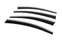 Chevrolet Cruze 2009–2015 Raamdeflectoren met chromen sierlijst (4 stuks, Sunplex Chrome) foto 6