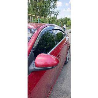 Raamdeflectoren met chromen sierlijst (4 stuks, Sunplex Chrome) Chevrolet Cruze 2009–2015 foto 4
