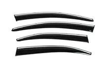 Citroen C-Elysee 2013–2022 Raamdeflectoren met chromen sierlijst (4 stuks, Sunplex Chrome) foto 10