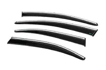 Citroen C-Elysee 2013–2022 Raamdeflectoren met chromen sierlijst (4 stuks, Sunplex Chrome) foto 9