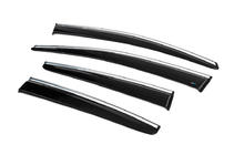 Ford Focus III 2011–2017 Raamwindschermen met chroomstrip HB/Sedan (4 stuks, Sunplex Chrome) foto 5