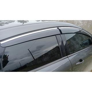 Raamwindschermen met chroomstrip HB/Sedan (4 stuks, Sunplex Chrome) Ford Focus III 2011–2017 foto 1