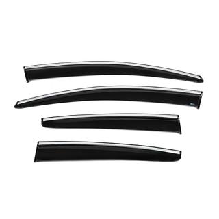 Raamwindschermen met chroomstrip HB/Sedan (4 stuks, Sunplex Chrome) Ford Focus III 2011–2017 foto 4