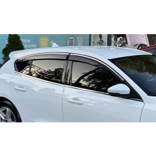 Raamwindschermen met chromen sierlijst HB/SD (4 stuks, Sunplex Chrome) Ford Focus IV 2018– foto 2