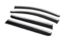 Ford Courier 2014–2023 Raamdeflectoren met chromen sierlijst (4 stuks, Sunplex Chrome) foto 6