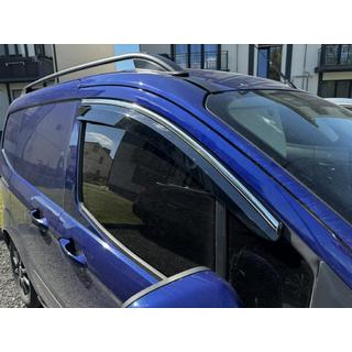 Raamdeflectoren met chromen sierlijst (4 stuks, Sunplex Chrome) Ford Courier 2014–2023 foto 2
