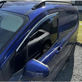 Raamdeflectoren met chromen sierlijst (4 stuks, Sunplex Chrome) Ford Courier 2014–2023 foto 4