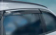 Hyundai IX-35 2010–2015 Raamdeflectoren met chromen sierlijst (4 stuks, Sunplex Chrome) foto 2