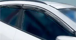 Hyundai IX-35 2010–2015 Raamdeflectoren met chromen sierlijst (4 stuks, Sunplex Chrome) foto 1