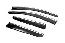 Nissan Qashqai 2007–2010 Raamdeflectoren met chromen sierlijst (4 stuks, Sunplex Chrome) foto 7