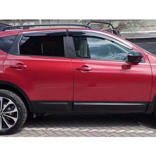 Raamdeflectoren met chromen sierlijst (4 stuks, Sunplex Chrome) Nissan Qashqai 2007–2010 foto 1