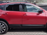 Nissan Qashqai 2010–2014 Raamdeflectoren met chromen sierlijst (4 stuks, Sunplex Chrome) foto 1