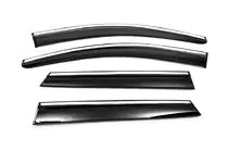 Nissan Qashqai 2014–2021 Raamdeflectoren met chromen sierlijst (4 stuks, Sunplex Chrome) foto 7