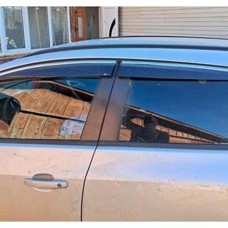 Raamwinddeflectoren met chromen strip HB/SD (4 stuks, Sunplex Chrome) Opel Astra J 2009–2015 foto 1