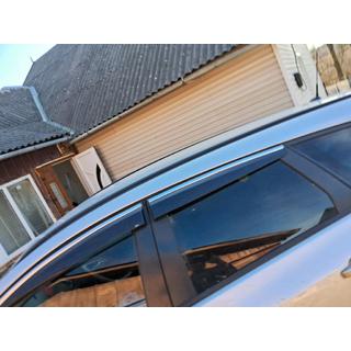 Raamwinddeflectoren met chromen strip HB/SD (4 stuks, Sunplex Chrome) Opel Astra J 2009–2015 foto 3