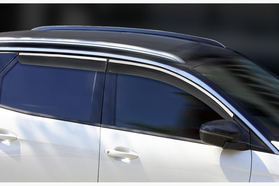Peugeot 3008 2016–2023 Raamdeflectoren met chromen sierlijst (4 stuks, Sunplex Chrome) Foto 2