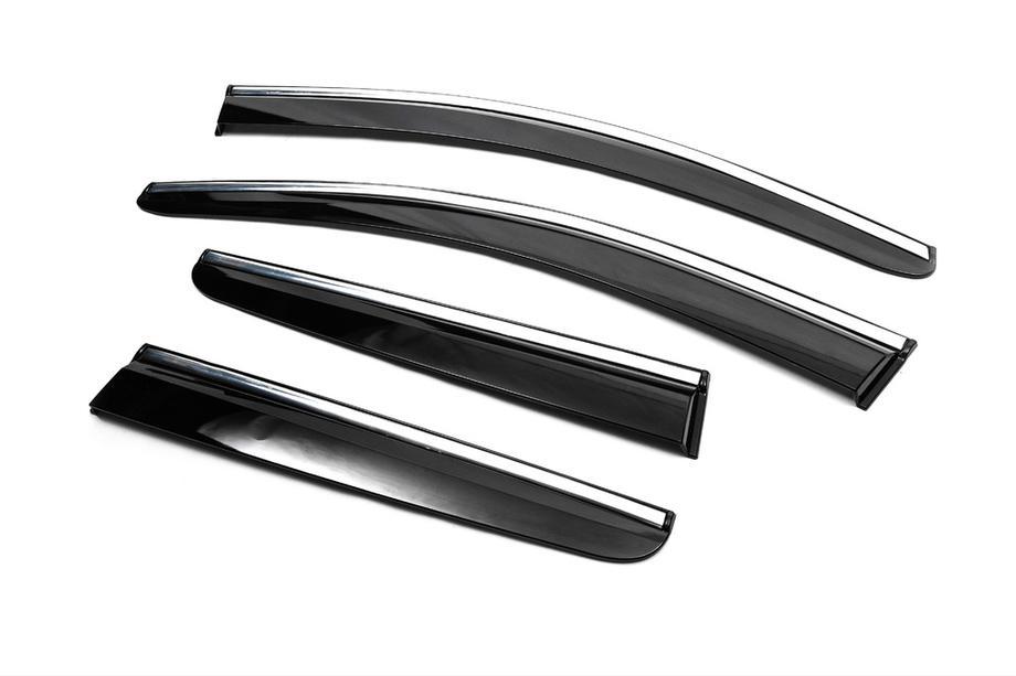 Peugeot 3008 2016–2023 Raamdeflectoren met chromen sierlijst (4 stuks, Sunplex Chrome) Foto 4