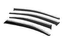 Skoda Superb 2015–2024 Raamwindschermen met chroomstrip SD (4 stuks, Sunplex Chrome) foto 2