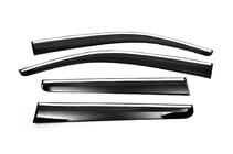 Toyota Hilux 2006–2015 Raamdeflectoren met chromen sierlijst (4 stuks, Sunplex Chrome) foto 5