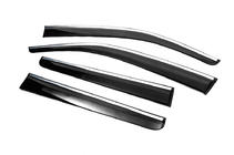 Volkswagen Amarok 2010–2022 Raamdeflectoren met chromen sierlijst (4 stuks, Sunplex Chrome) foto 2