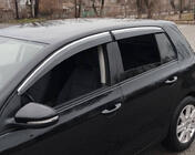Volkswagen Golf 5 2003–2009 Raamdeflectoren met chromen sierlijst (4 stuks, Sunplex Chrome) foto 8