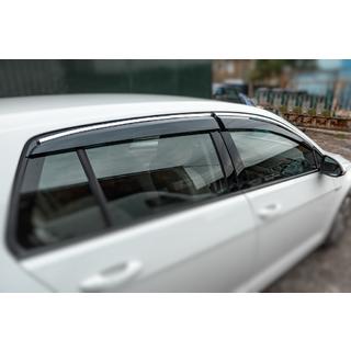 Raamwindschermen met chroomstrip HB (4 st., Sunplex Chrome) Volkswagen Golf 7/E-Golf 2012–2020 foto 1
