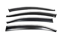 Volkswagen Jetta 2011–2018 Raamdeflectoren met chromen sierlijst (4 stuks, Sunplex Chrome) foto 3