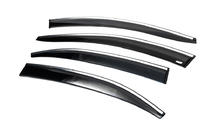 Volkswagen Jetta 2011–2018 Raamdeflectoren met chromen sierlijst (4 stuks, Sunplex Chrome) foto 4