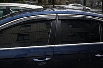 Volkswagen Passat B6 2006–2012 Raamdeflectoren met chromen sierlijst (4 stuks, Sunplex Chrome) foto 5
