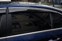 Volkswagen Passat B6 2006–2012 Raamdeflectoren met chromen sierlijst (4 stuks, Sunplex Chrome) foto 2