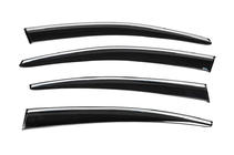 Volkswagen Passat B6 2006–2012 Raamdeflectoren met chromen sierlijst (4 stuks, Sunplex Chrome) foto 4