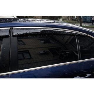 Raamdeflectoren met chromen sierlijst (4 stuks, Sunplex Chrome) Volkswagen Passat B6 2006–2012 foto 2
