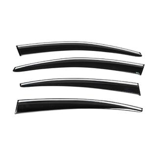 Raamdeflectoren met chromen sierlijst (4 stuks, Sunplex Chrome) Volkswagen Passat B6 2006–2012 foto 4
