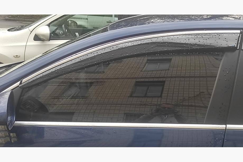 Volkswagen Passat B7 2012–2015 Zijruit winddeflectoren met chroomlijst SD (4 stuks, EU, Sunplex Chrome) Foto 2