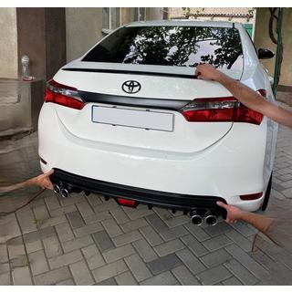 LIP-spoiler (Sunplex, zwart) (118 cm * 6,4 cm) Toyota Corolla 2013–2019 foto 2