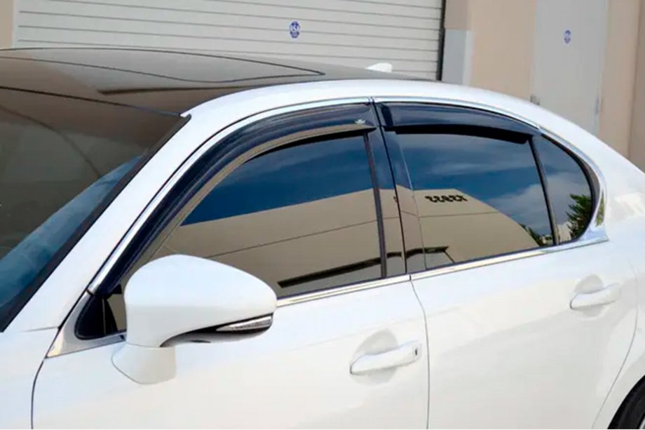 Lexus GS 2011–2020 Raamwindschermen met chroomlijst (4 stuks, HIC) Image