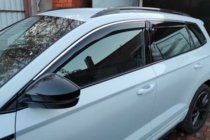 Skoda Karoq 2018– Raamwindschermen met chroomlijst (4 stuks, HIC) foto 1