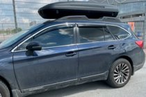 Subaru Legacy 2014–2019 Raamdeflectoren met chroomstrip (set van 4, HIC) foto 1