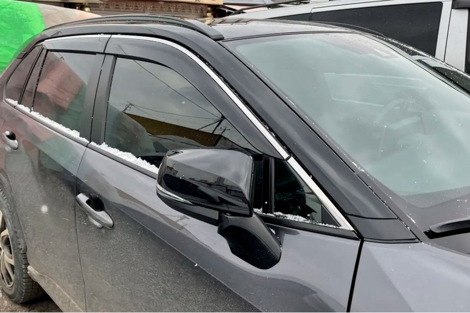 Toyota Rav 4 2019–2025 Raamwindschermen met chroomlijst (4 stuks, HIC) Image