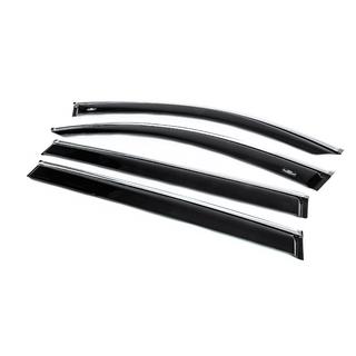 Raamwindschermen met chromen sierlijst Allspace LWB (4 stuks, HIC) Volkswagen Tiguan 2016–2023 foto 2