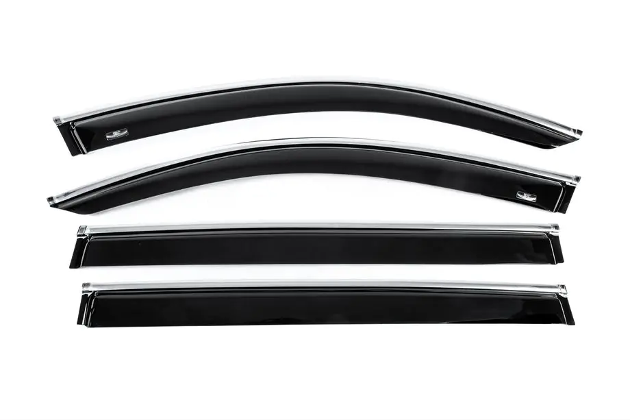 Volkswagen Tiguan 2016–2023 Raamwindschermen met chromen sierlijst Allspace LWB (4 stuks, HIC) Image
