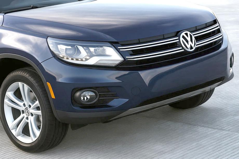 Volkswagen Tiguan 2007–2016 Voorbumper lipspoiler 2007-2010 (RVS) Image